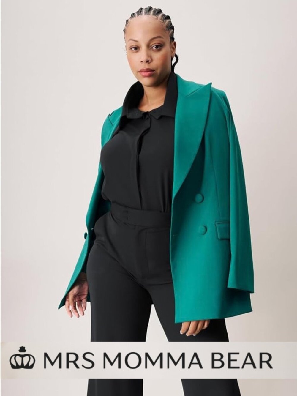 MRS MOMMA BEAR {NWT} Stretch Performance Blazer | Large | Poison Ivy teal green